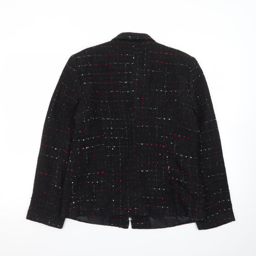 Sag Harbor Petite Black Tweed Check Suit Jacket Women's Size 10P