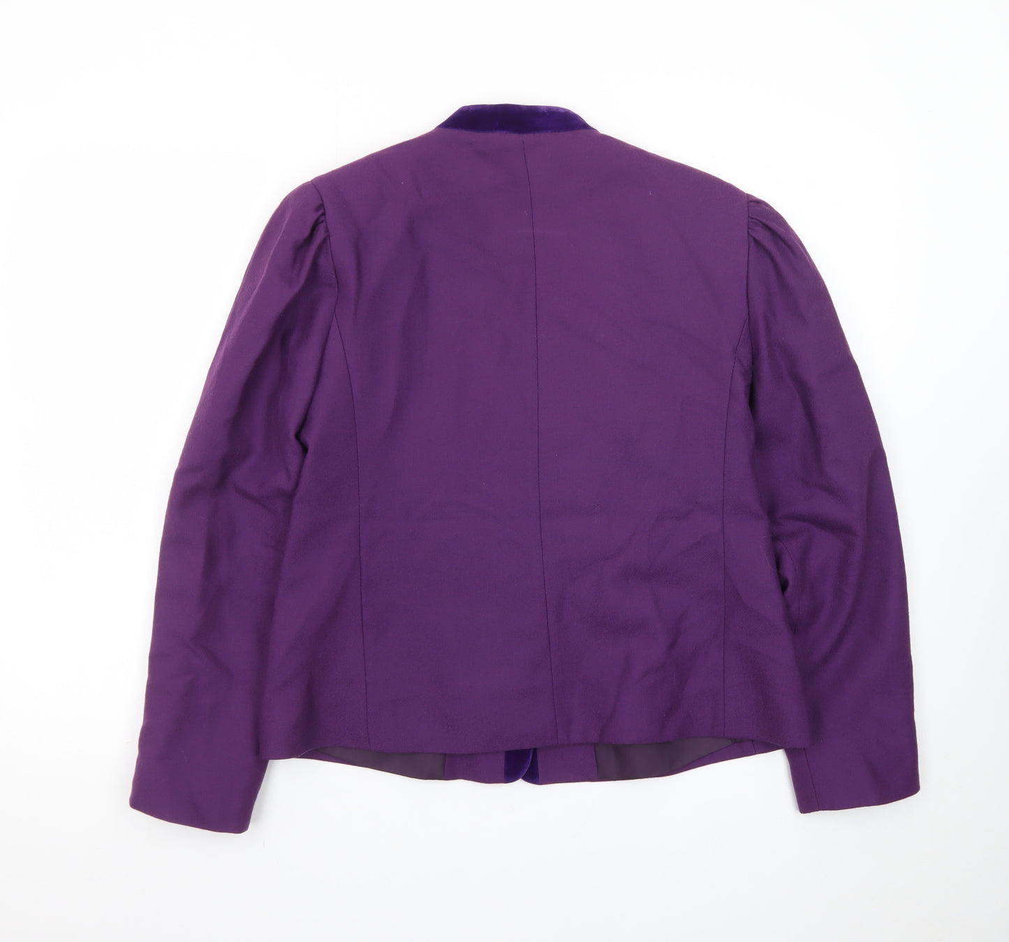 Hyphen Women’s Purple Wool Blend Peak Lapel Blazer Size 14