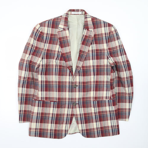 Chaps Men's Multicoloured Check 42R Cotton Blazer Jacket