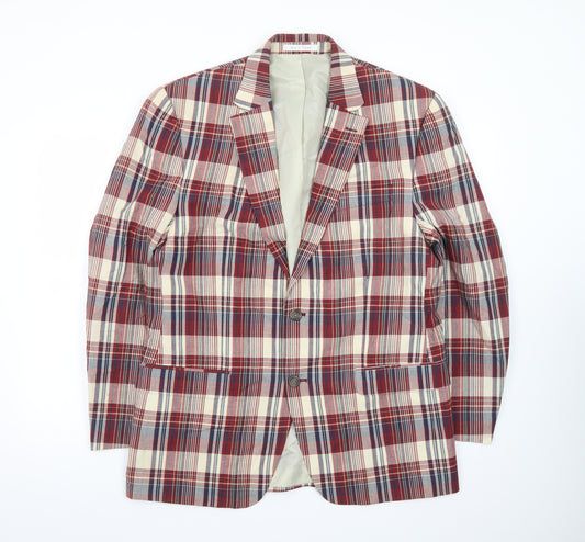 Chaps Men's Multicoloured Check 42R Cotton Blazer Jacket