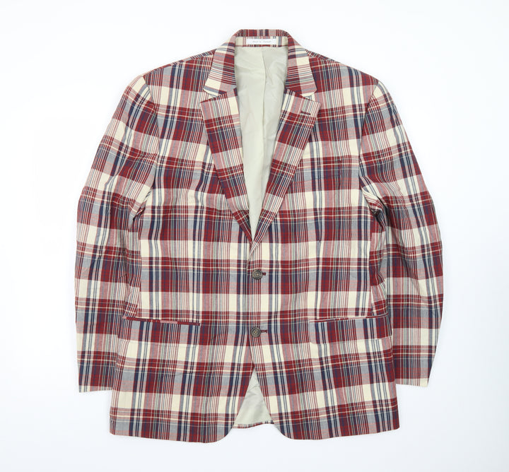 Chaps Men's Multicoloured Check 42R Cotton Blazer Jacket