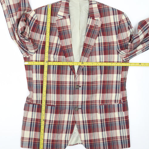 Chaps Men's Multicoloured Check 42R Cotton Blazer Jacket