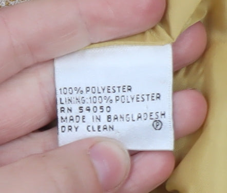 Le Suit Women's Gold Animal Print Single Breasted Jacket Size 8