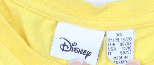 Disney Womens Yellow Winnie the Pooh XL Cotton T-Shirt