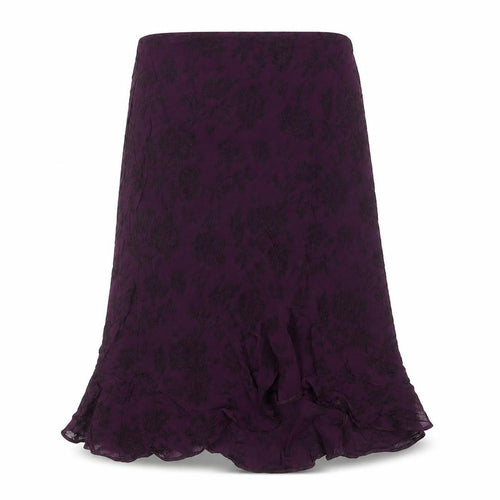 Wallis Women’s Purple Floral Midi Flare Skirt Size 10 Petite