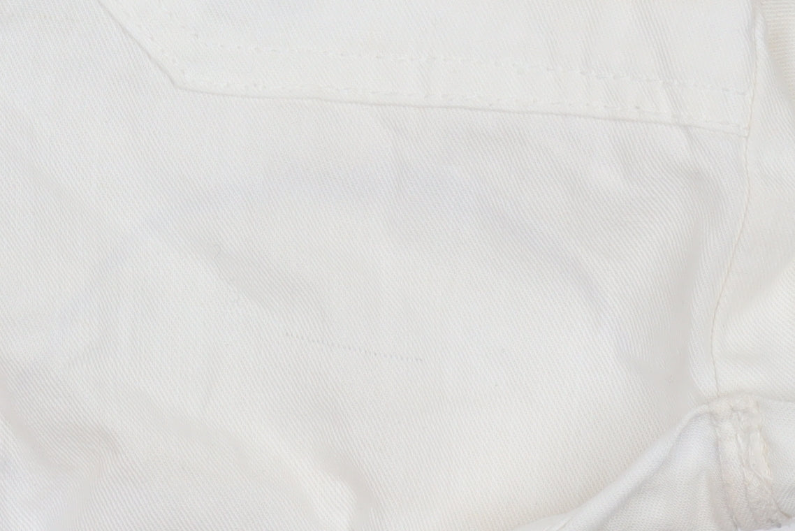 Bershka Womens Ivory Cotton Linen Paperbag Shorts Size 6