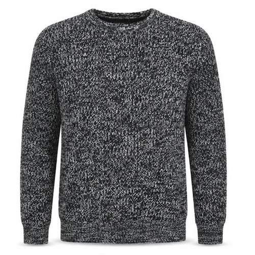 Brave Soul Men's Grey Chunky Knit Crew Neck Jumper Size M