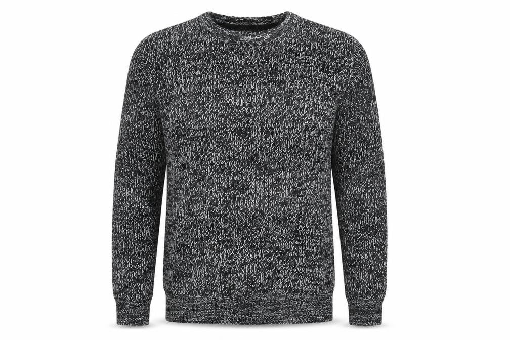 Brave Soul Men's Grey Chunky Knit Crew Neck Jumper Size M