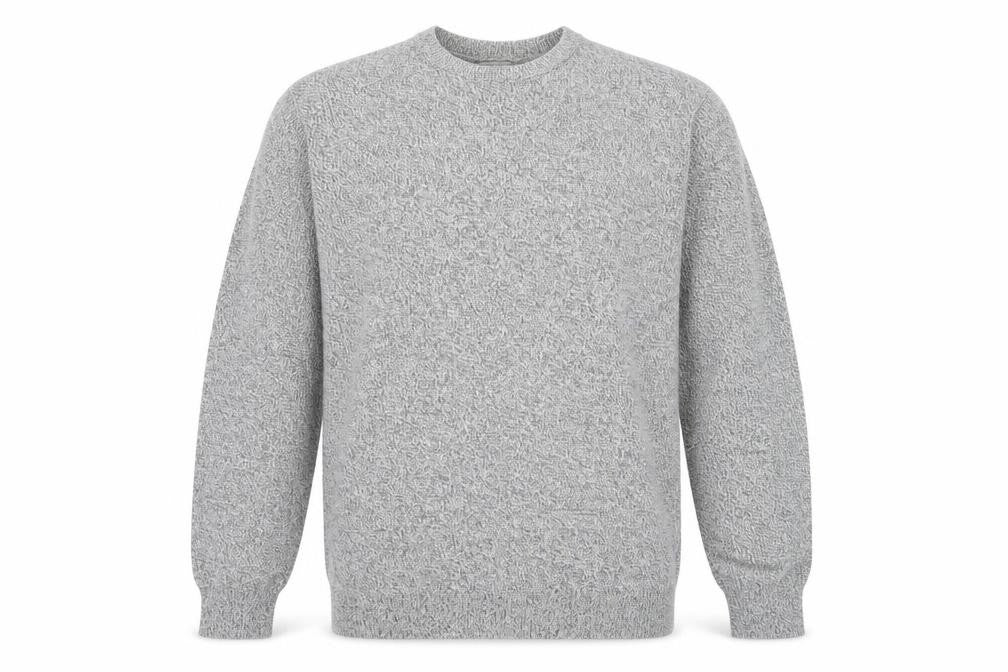 Marks and Spencer Men's Grey Cotton Blend Crew Neck Jumper XL Regular Fit