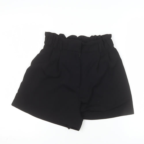 H&M Women’s Black High Rise Paperbag Shorts Size 6