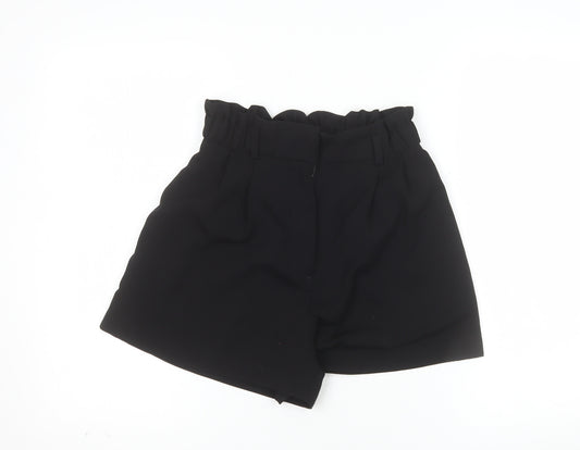 H&M Women’s Black High Rise Paperbag Shorts Size 6