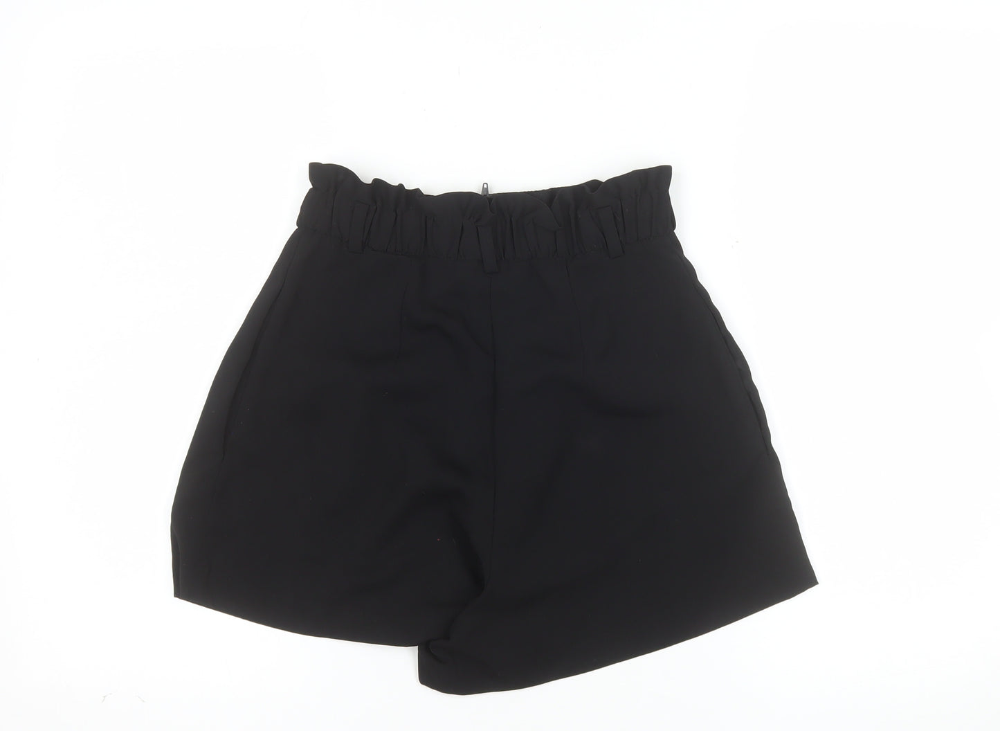H&M Women’s Black High Rise Paperbag Shorts Size 6