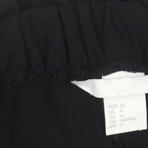 H&M Women’s Black High Rise Paperbag Shorts Size 6