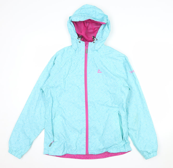 Dare 2b Womens Blue Hooded Lightweight Waterproof Jacket Size 12