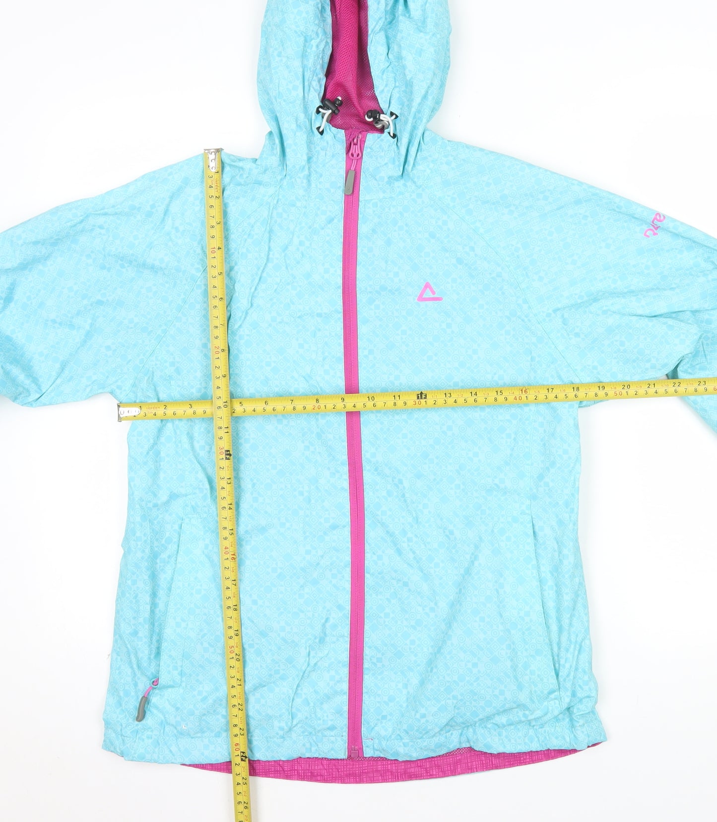 Dare 2b Womens Blue Hooded Lightweight Waterproof Jacket Size 12