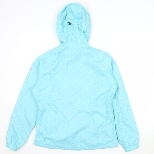 Dare 2b Womens Blue Hooded Lightweight Waterproof Jacket Size 12