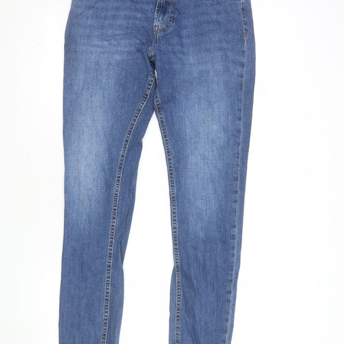 GAS Men Blue 34x32 Regular Fit Straight Denim Jeans