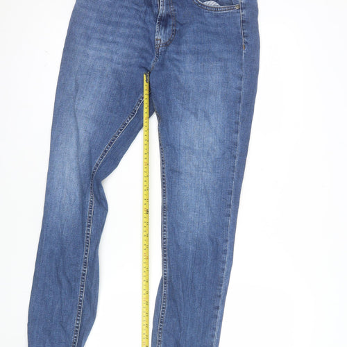 GAS Men Blue 34x32 Regular Fit Straight Denim Jeans