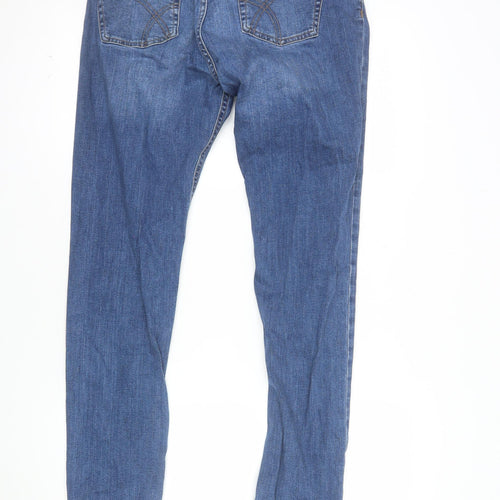 GAS Men Blue 34x32 Regular Fit Straight Denim Jeans