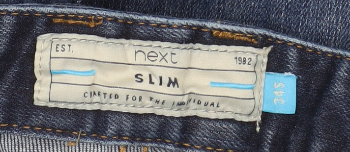 Next Men's Blue Slim Fit Jeans 34W 29L Denim Classic Style