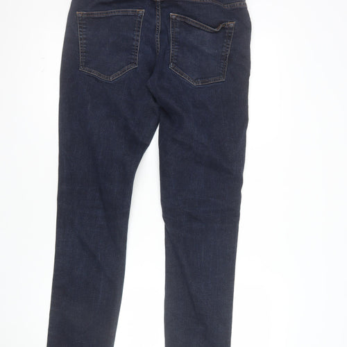 George Men's Blue Slim Fit Denim Jeans 34W 32L Straight Leg