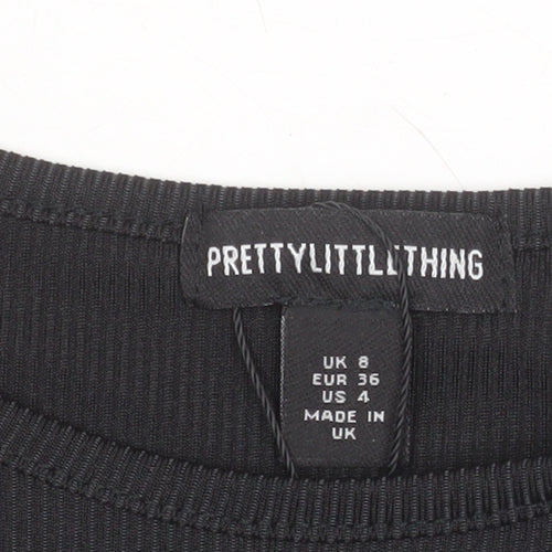 PrettyLittleThing Women’s Black Size 8 Sleeveless Bodysuit