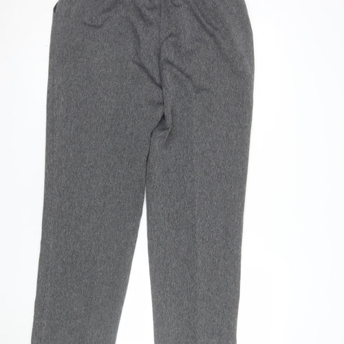Marks and Spencer Womens Grey Size 14 Polyester Straight Leg Trousers