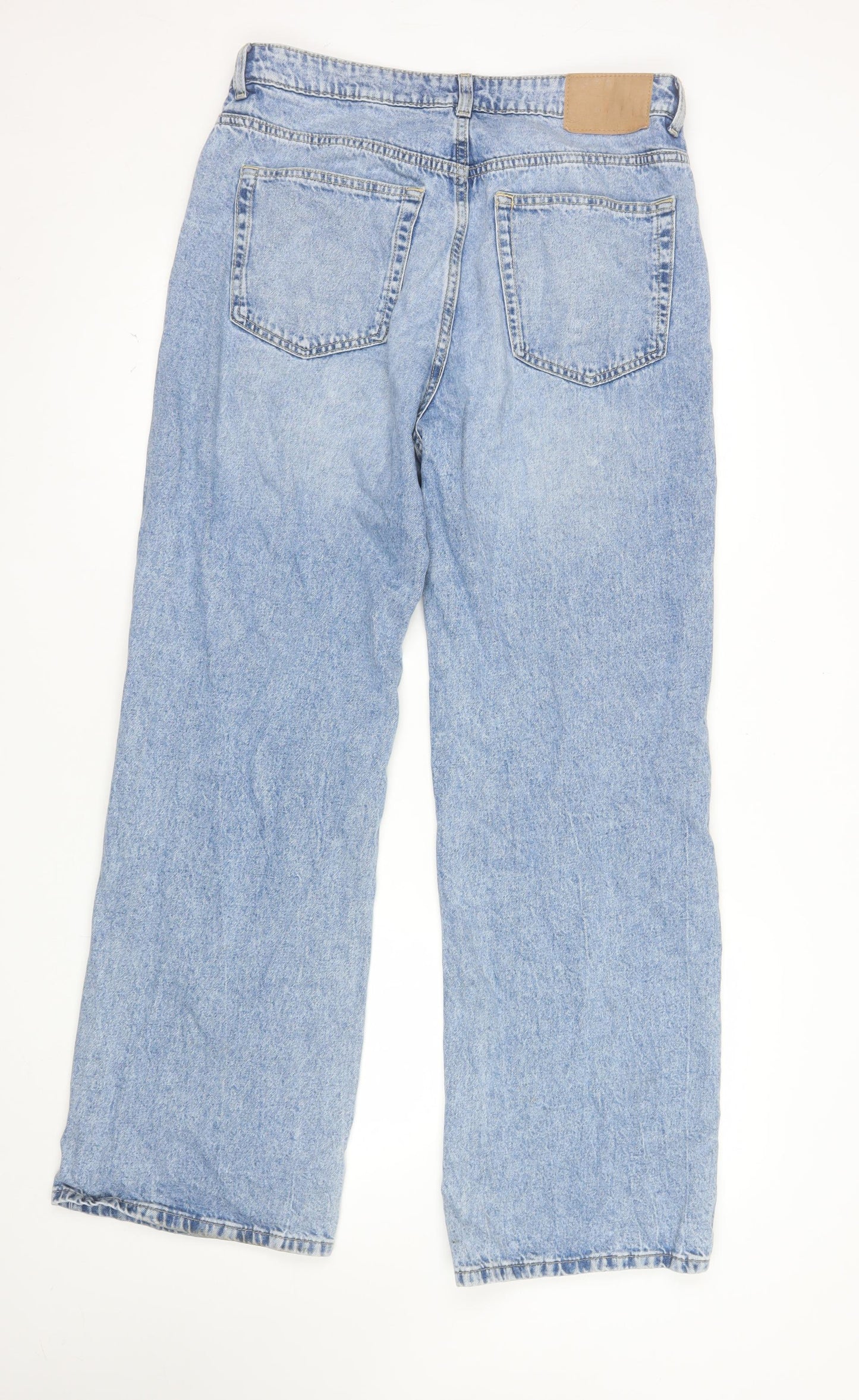 H&M Divided Women's Blue Wide-Leg High Rise Jeans Size 14