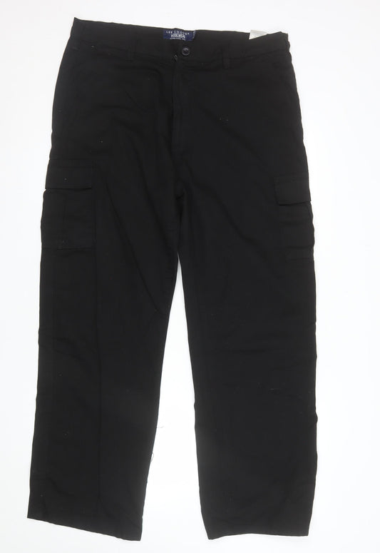 Lee Cooper Workwear Men's Black Cargo Trousers W38 L31