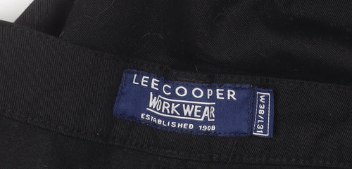 Lee Cooper Workwear Men's Black Cargo Trousers W38 L31