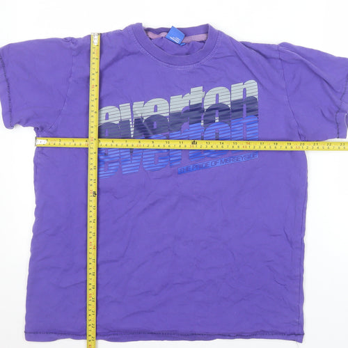 Everton Men's Purple Graphic Football T-Shirt Size M