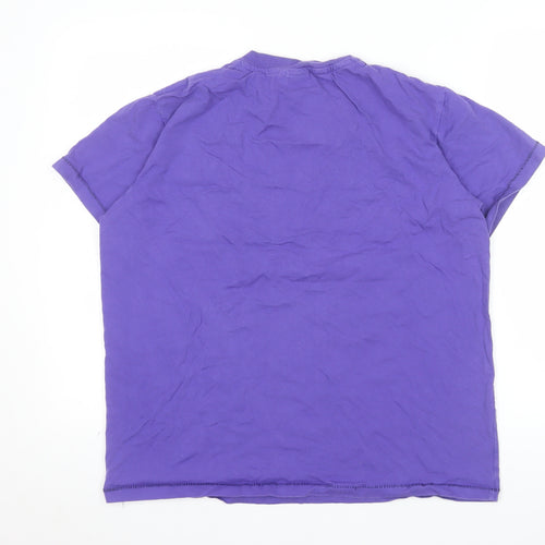 Everton Men's Purple Graphic Football T-Shirt Size M