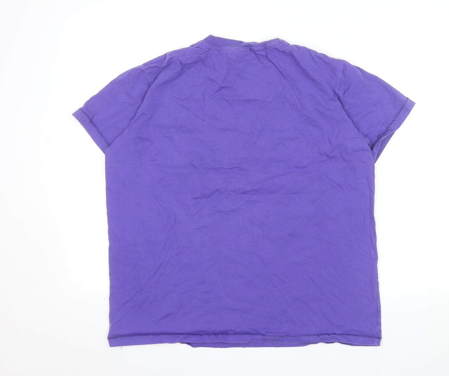 Everton Men's Purple Graphic Football T-Shirt Size M