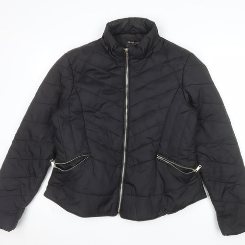 Brave Soul Women's Black Quilted Puffer Jacket Size 16 XL