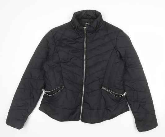 Brave Soul Women's Black Quilted Puffer Jacket Size 16 XL