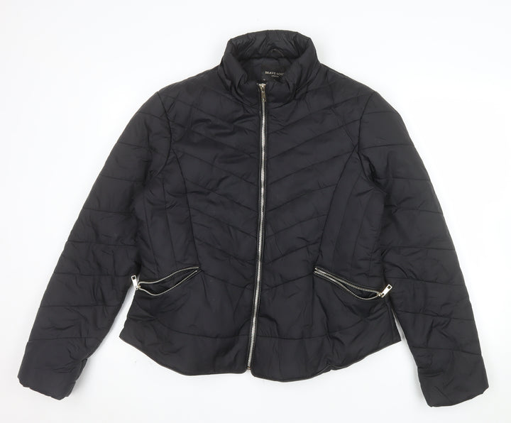 Brave Soul Women's Black Quilted Puffer Jacket Size 16 XL