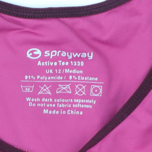 Sprayway Womens Pink Short Sleeve Active T-Shirt UK 12