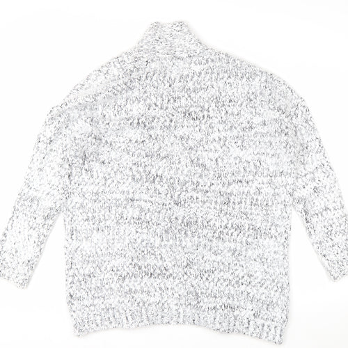 Peacocks Womens Grey Chunky Knit Open Cardigan M