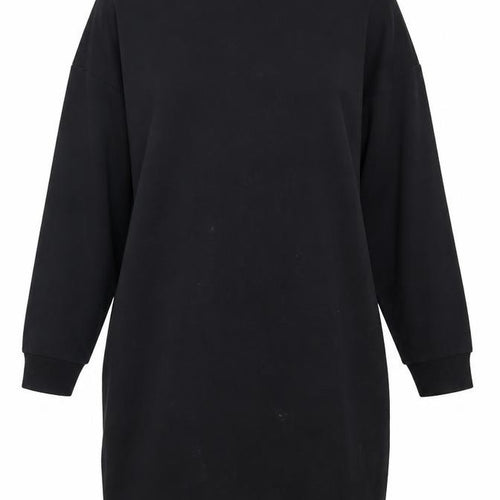 Monki Womens Black Long Sleeve Tunic Sweatshirt Dress Size 12