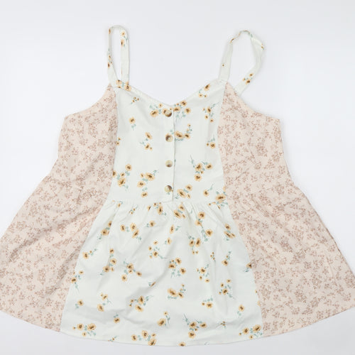 Bloomchic Women’s Multicoloured Floral Spaghetti Strap Camisole Top Size 16