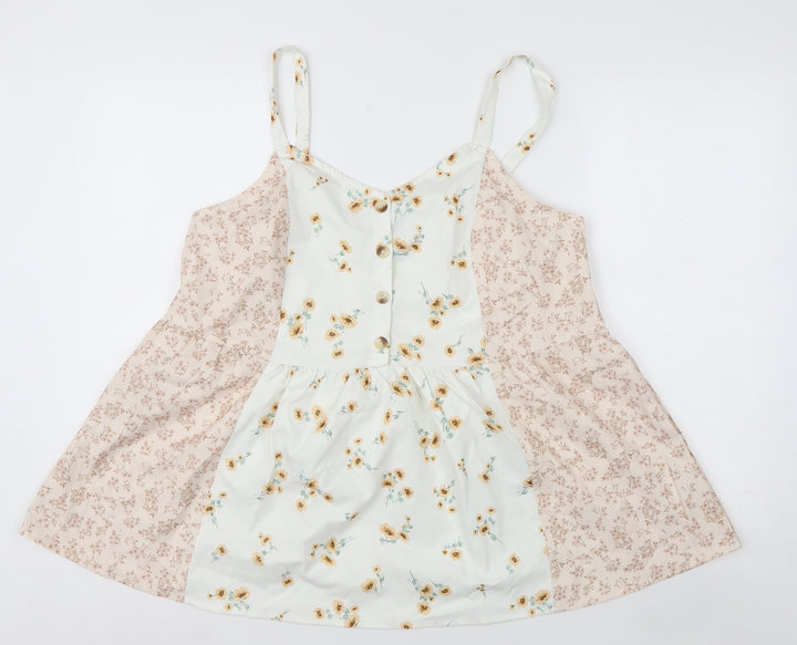Bloomchic Women’s Multicoloured Floral Spaghetti Strap Camisole Top Size 16
