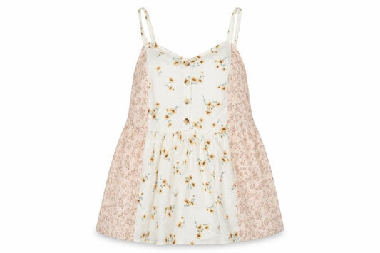 Front view of Bloomchic Women’s Multicoloured Floral Spaghetti Strap Camisole Top, size UK 16