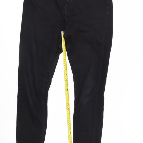 George Women's Black Size 14 Long Skinny Jeans Stretch Denim
