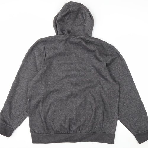 Slazenger Men's Grey Full Zip Hoodie L Fleece Casual Sportswear
