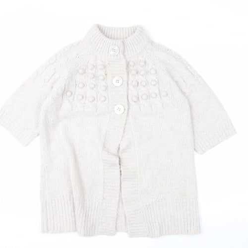 Evans Women’s Ivory Chunky Knit Button Cardigan Size 14
