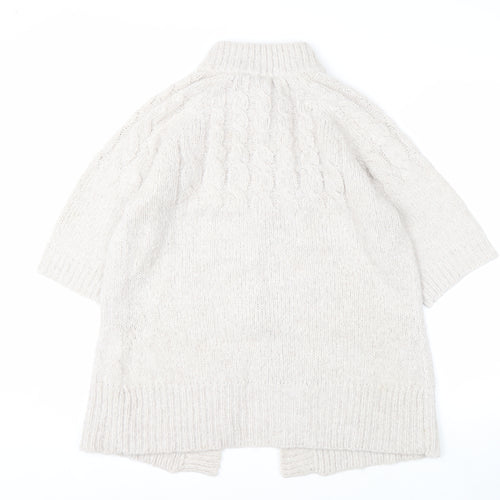 Evans Women’s Ivory Chunky Knit Button Cardigan Size 14