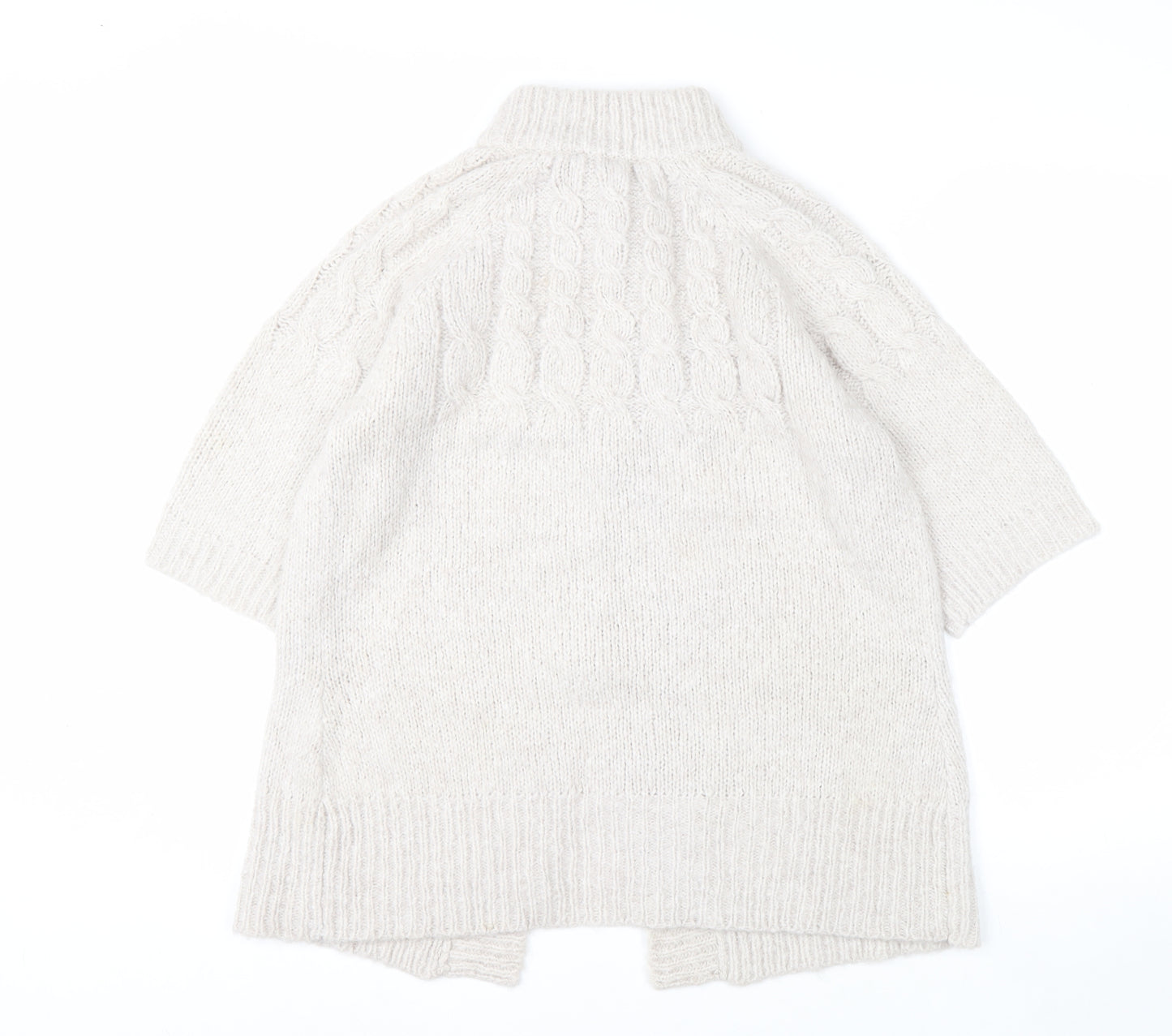 Evans Women’s Ivory Chunky Knit Button Cardigan Size 14