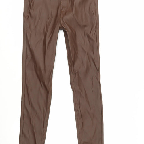 Primark Women Brown Jegging Trousers Size 8 Slim Fit Denim Co