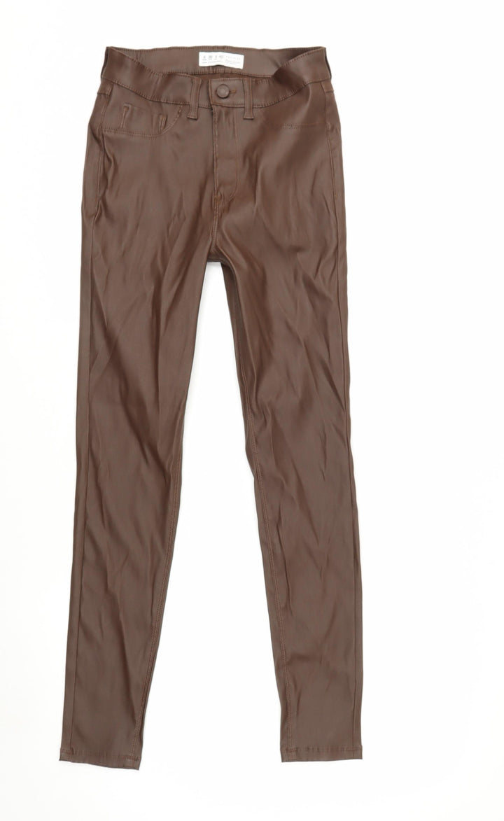 Primark Women Brown Jegging Trousers Size 8 Slim Fit Denim Co