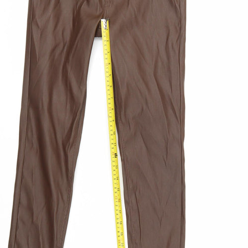 Primark Women Brown Jegging Trousers Size 8 Slim Fit Denim Co